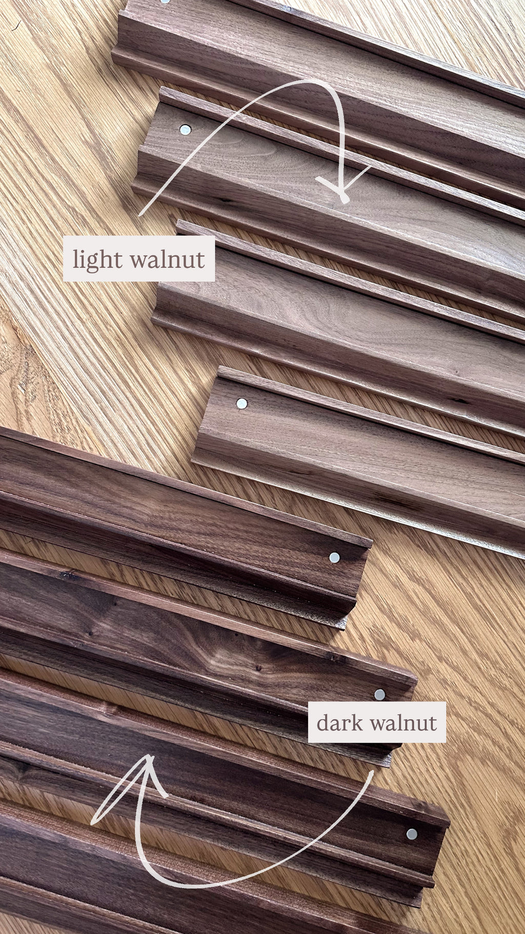 Walnut Mahjong Tile Racks (Set of 4)