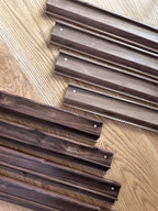 Walnut Mahjong Tile Racks (Set of 4)
