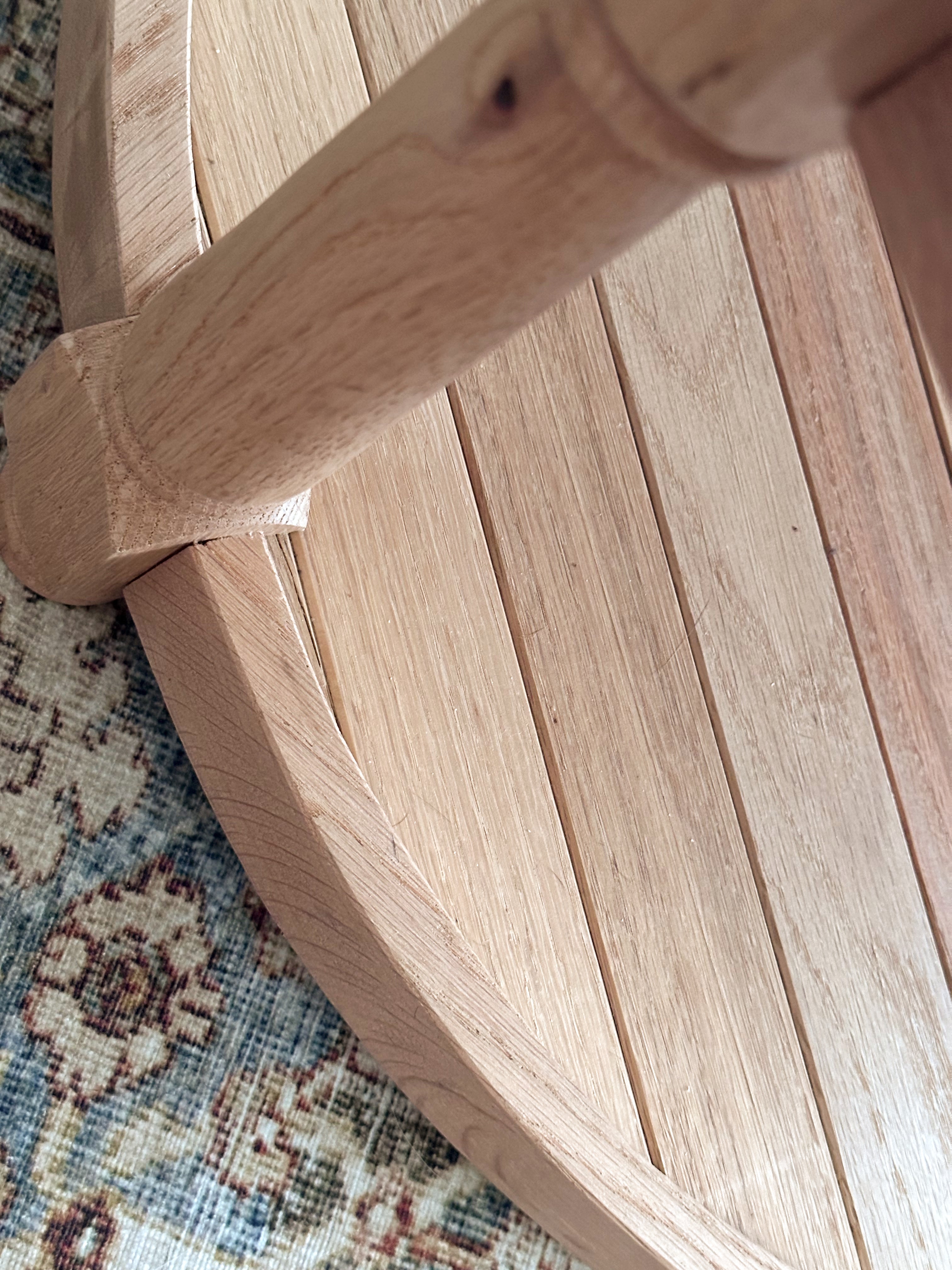 Oak Folding Leg Mahjong Table