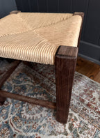 Walnut Hand-Rushed Stool