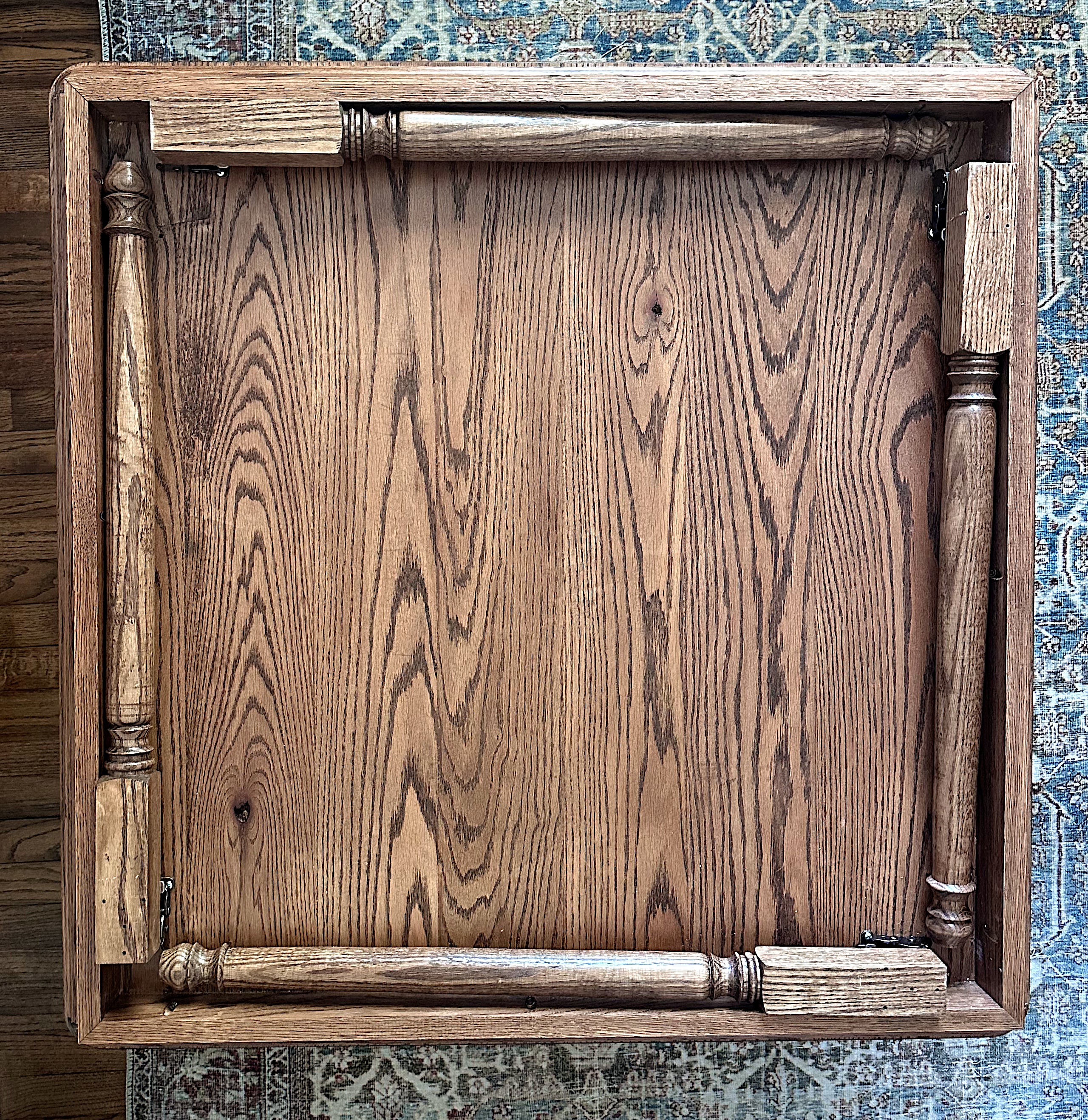 Oak Folding Leg Mahjong Table